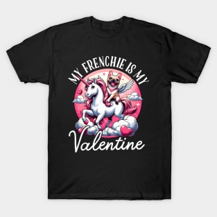 Funny French Bulldog Frenchie Valentines Day Dog Owner Heart T-Shirt